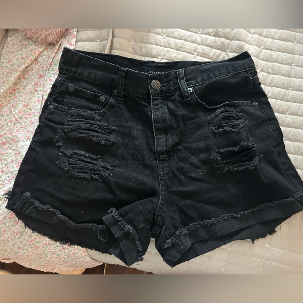 Aeropostale Black Jean Shorts for Women